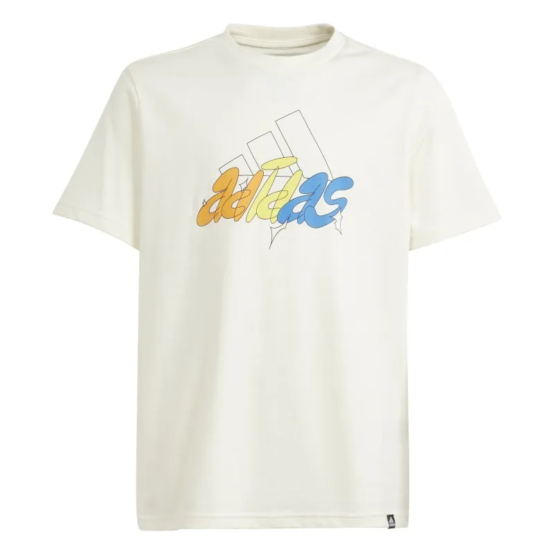 ADIDAS JUNIOR ILLUSTRATED GRAPHIC TSHIRT  "WHITE"