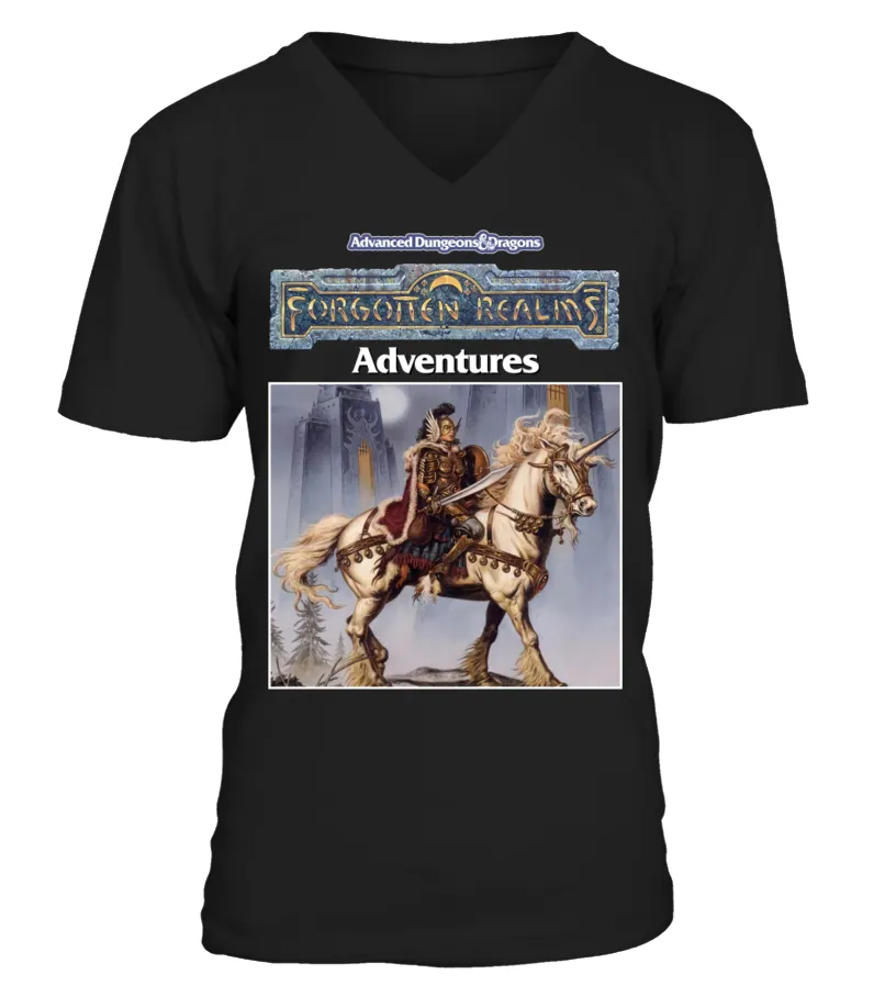 ADND1989006BK. ADVANCED DUNGEONS &AMP; DRAGONS (2ND EDITION) FORGOTTEN REALMS ADVENTURES CAMISETA CUELLO EN V UNISEX