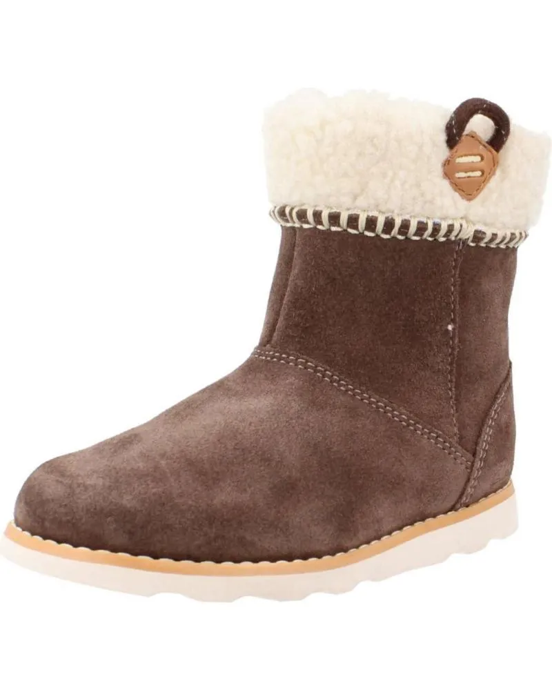 Botines CLARKS  de Niña BOTAS NINA MODELO CROWN LOOP T COLOR MARRON  WALNUT
