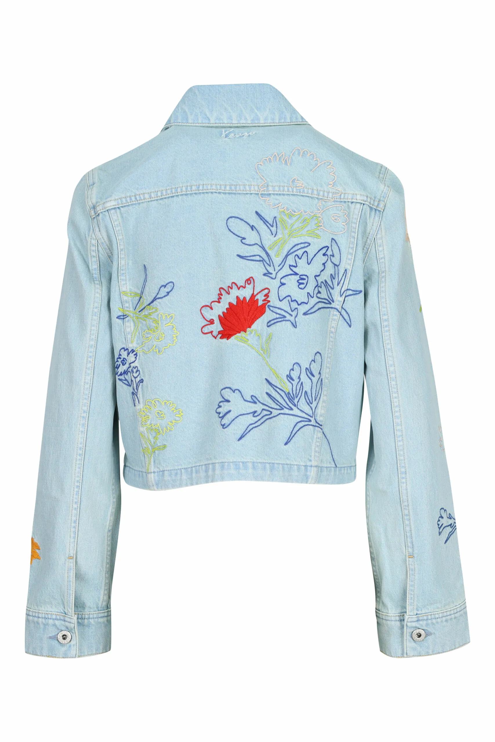 Chaqueta vaquera azul con logo 