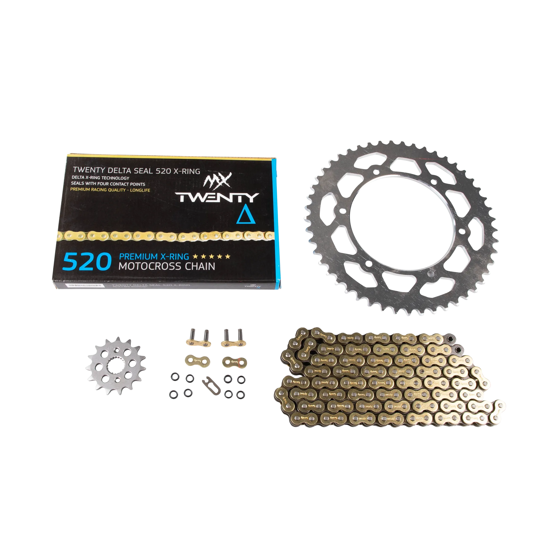KIT DE TRANSMISIóN DE CROSS TWENTY DELTA 520 XRING NEGRO