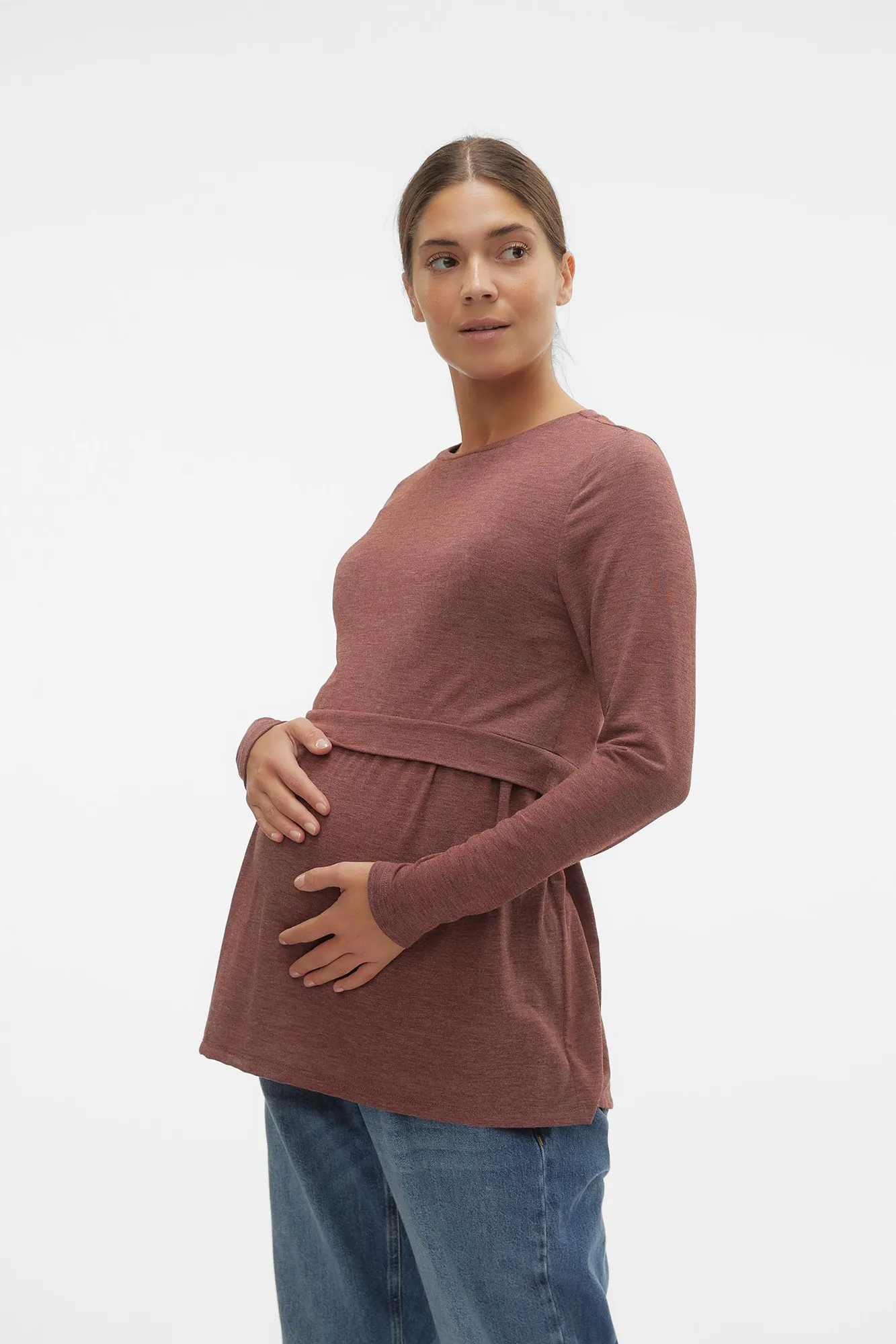 Mamalicious Top de manga larga doble función maternity