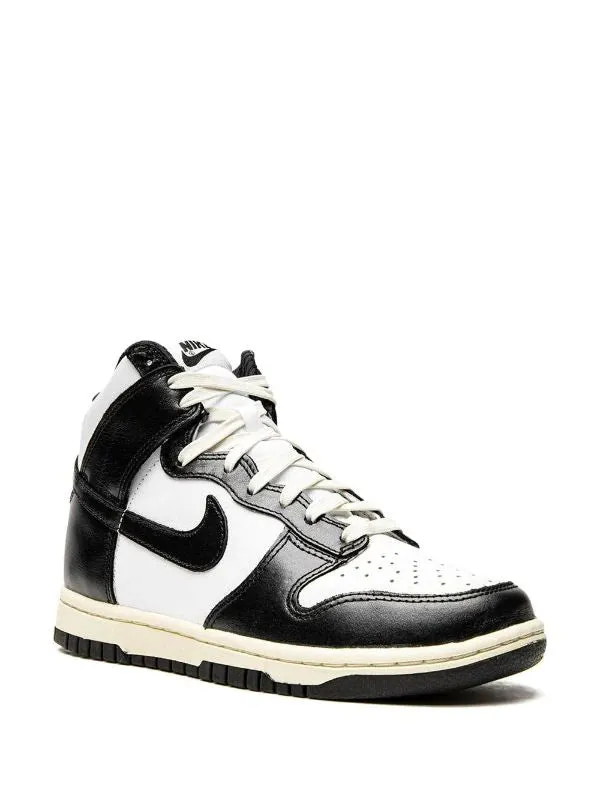 N370O Nike tenis Dunk High Vintage Black Panda
