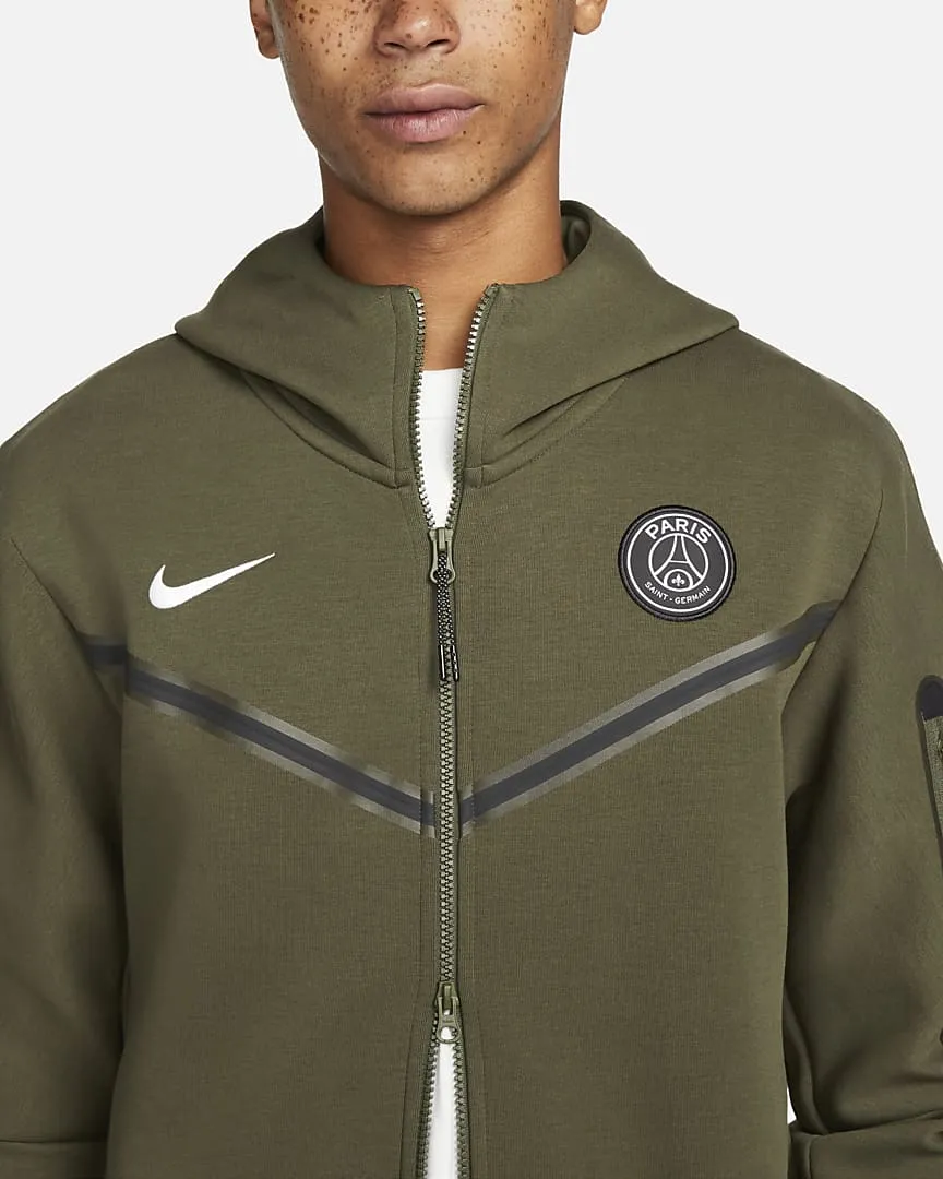 NIKE PARIS SAINTGERMAIN TECH FLEECE WINDRUNNER FULLZIP HOODIE