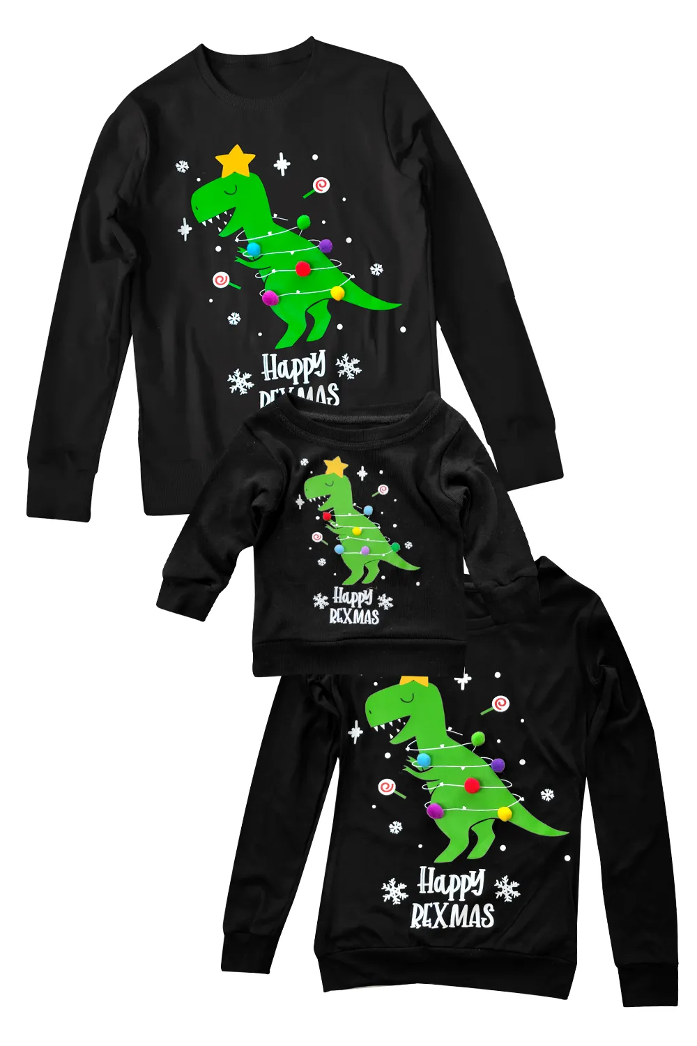 Playera bebé manga larga. Rex pompones reales